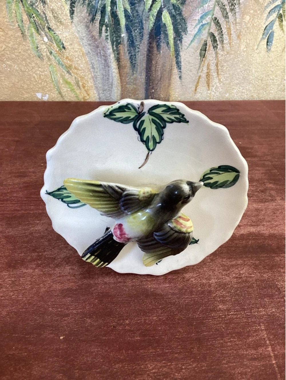 Bird Wall Pocket made in Japan 3D hand painted bird
